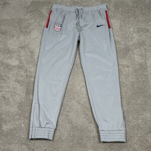 Nike Team USA Soccer Men's Size XL Knit Pants Grey Blue Red DH4849-050